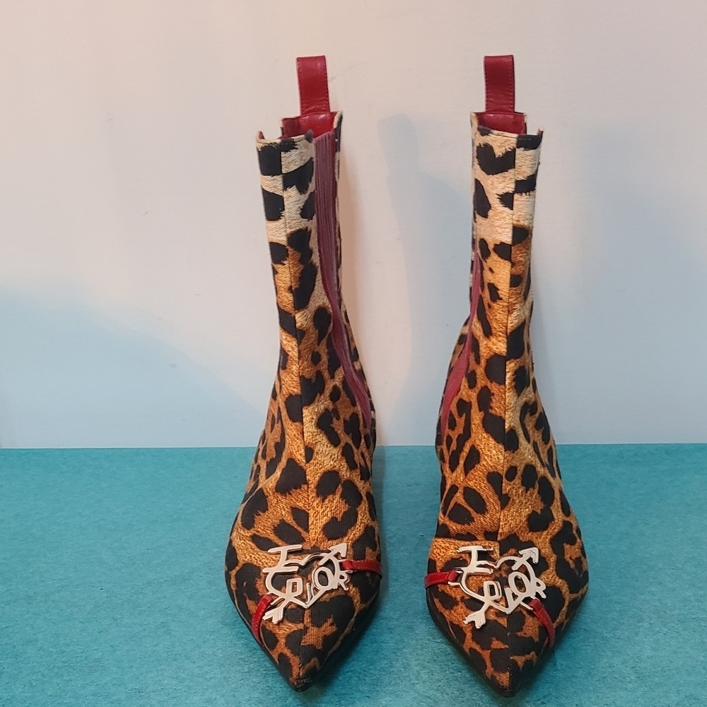 Christian Dior Leopard 🐆 Print Booties European Size 38 - Picture 13 of 14
